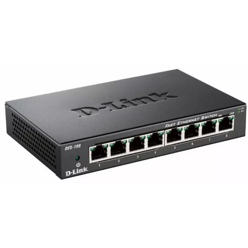 D-Link DES-108 Juoda