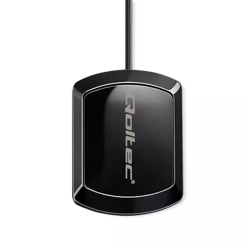 Išorinė GPS/GLONASS antena QOLTEC 28 dBi 50 W su SMA stačiu kampu jungtimi
