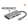 USB šakotuvas DeLOCK išorinis USB 10 Gbps USB Type-C šakotuvas 63260