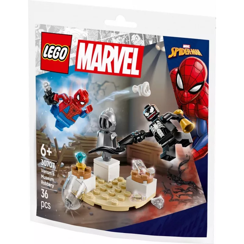 Konstruktorius LEGO Venomo muziejaus apiplėšimo polibagelių rinkinys 30707 — „Marvel Super Heroes“, mažas kolekcinis žaidimų rinkinys
