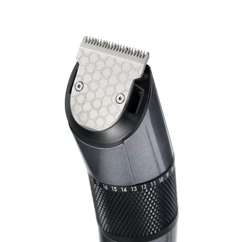Plaukų kirpimo mašinėlė BABYLISS E976E — belaidė įkraunama, 26 ilgio pakopų, 0,5 mm–25 mm, 40 mm peiliai, titano / nerūdijančio plieno peiliai, 60 min veikimo laikas