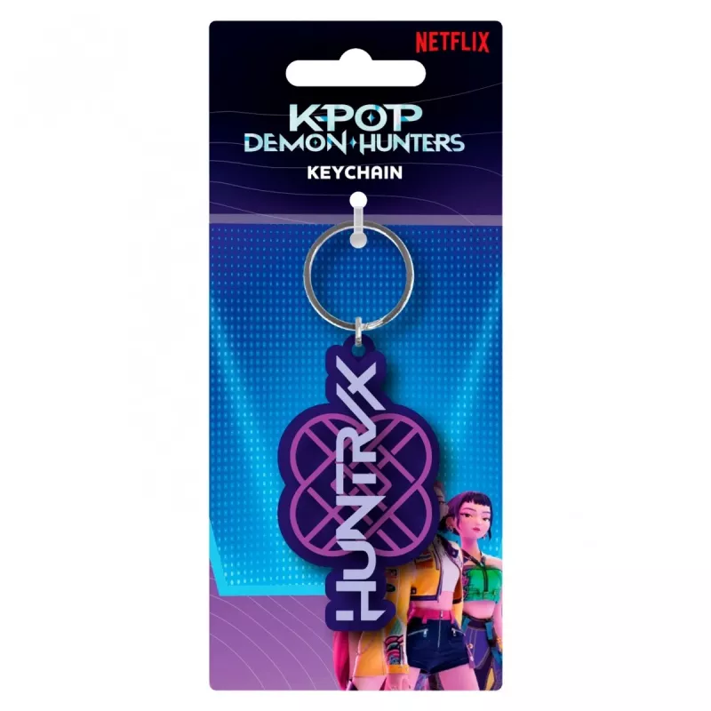 K-POP Demon Hunters Huntrix Team Logo PVC raktų pakabukas