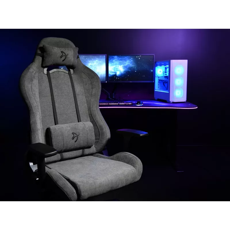 Žaidimų kėdė Arozzi Torretta SoftFabric ASH ergonomiško dizaino reguliuojama