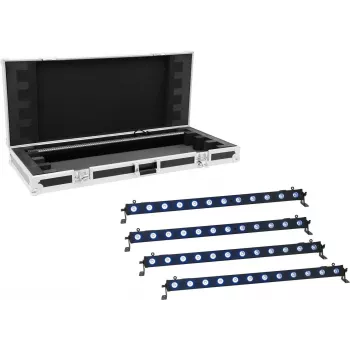 LED juostiniai šviestuvai EUROLITE 4x LED BAR-12 QCL RGB+UV, 4 vnt., RGB+UV šviesos diodai
