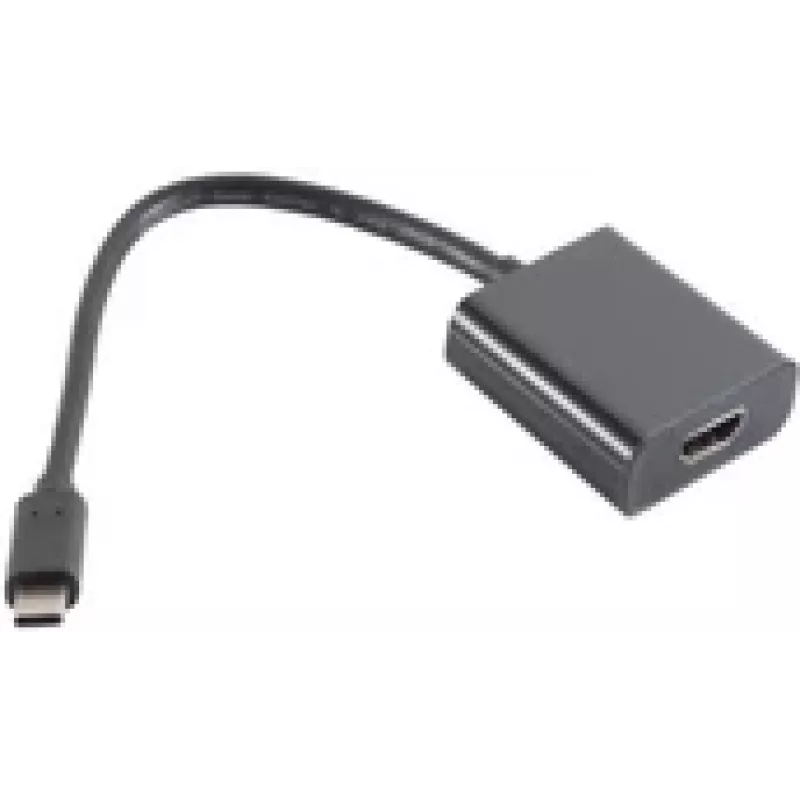 Vaizdo kabelio adapteris S/CONN 14-05005 USB Type-C į HDMI Type A juodas