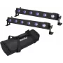 LED juostinis šviestuvas EUROLITE LED BAR-6 QCL RGB+UV rinkinys iš 2 vnt. — scenos/architektūrinis apšvietimas, RGB + UV LED