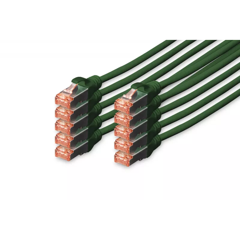 Tinklo kabelis Digitus CAT 6 S/FTP 1m RJ-45 žalias
