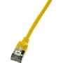 LogiLink Ultraflex SlimLine - komutacinis kabelis - RJ-45 (M) į RJ-45 (M) - 5 m - 3.8 mm - ekranuotas PIMF - CAT 6a - ekranuotas, be halogenų, lietas - geltonas, RAL 1021 CQ9077S
