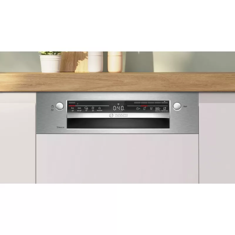 Indaplovė Bosch Serie 2 SPI2HKS42E pusiau įmontuojama siaura 45 cm, 10 vietų komplektų, 5 programos, E klasė