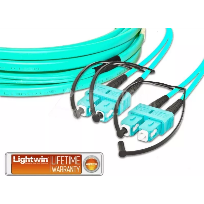 Lightwin LDP-50 SC-SC 10.0 OM3 FD šviesolaidinis kabelis 10 m akva spalvos (LDP-50 SC-SC 10.0 OM3 FD)
