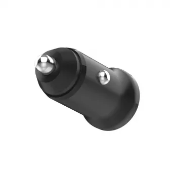 Automobilinis pakrovėjas FIXED FIXCC20N-CU-BK – USB-C ir USB-A prievadai, 20W galia, kompaktiškas prietaisas automobilyje