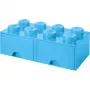LEGO Drawer Brick Drawer 8 RC40061736 šviesiai mėlynas — LEGO kaladėlių laikymo stalčius