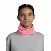 Daugiafunkcė vaikiška bandana Buff Merino Lightweight – vientisos rožinės spalvos, besiūlė merino vilnos galvos apdanga vaikams