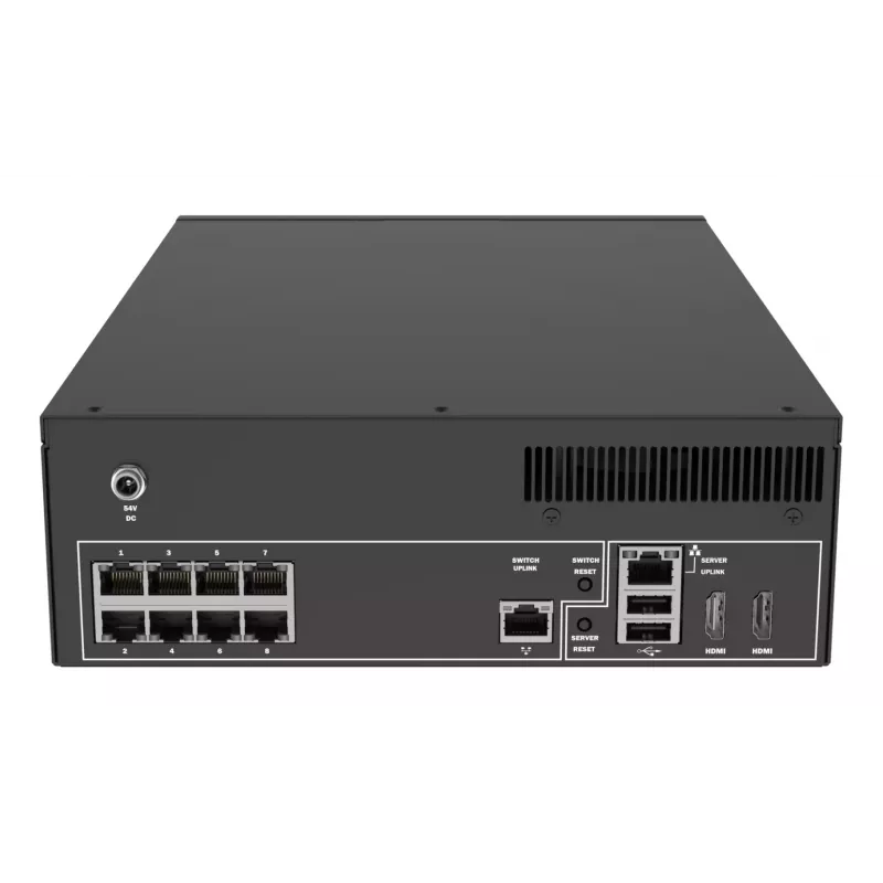 Tinklo vaizdo registratorius AXIS S2208 Mk II 8 kanalų, 4 TB HDD, SATA, maks. 7680×4320, IEEE 802.3at, juoda
