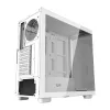 Kompiuterio korpusas DarkFlash DS900G White — vidutinio bokšto, grūdintas stiklas, be ventiliatorių