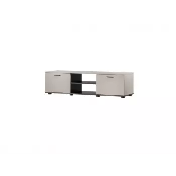TV cabinet cama meble SOHO 140x43x37 cm — cashmere top, Juoda frame
