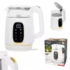 Elektrinis virdulys Adler AD 1305WG — 1,7 l, 2200 W, stiklas/plastikas, baltas/auksinis/permatomas
