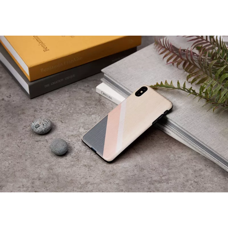 man and wood išmaniojo telefono dėklas, skirtas iPhone XS Max — rožinis kostiumas, juodas