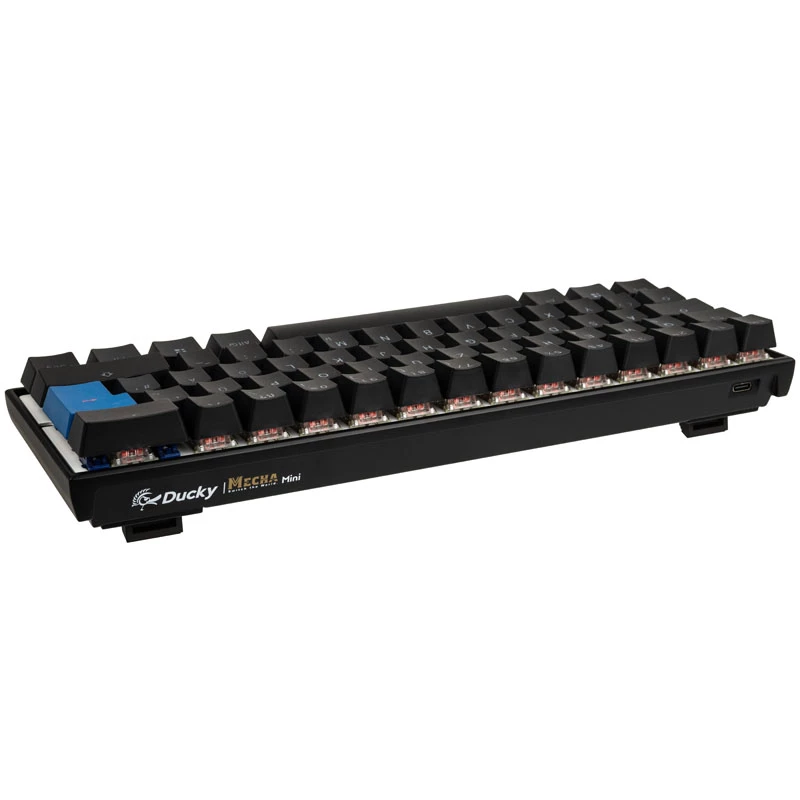 Ducky Mecha Mini klaviatūra, pelė įtraukta, žaidimų, USB, angliška, juoda