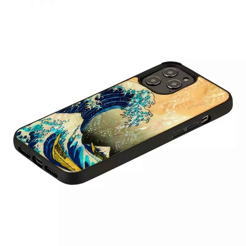Apsauginis telefono dėklas iKins, skirtas „Apple iPhone 12 Pro Max“, su „Great Wave“ dizainu