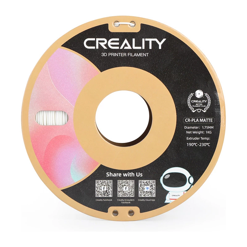 Kaitinamojo siūlo ritė Creality PLA 1,75 mm Balta 1 kg (modelis 3301010296)