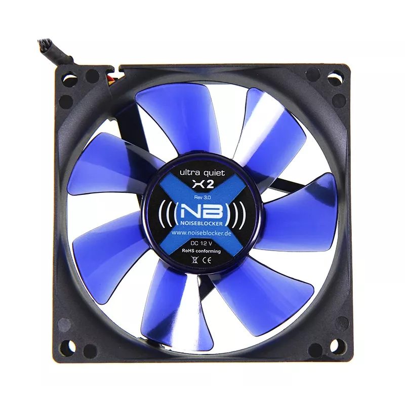 Ventiliatorius Noiseblocker JuodaSilentFan X2 8 cm 1800 RPM 45 m³/h juodas