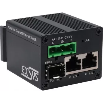 Tinklo komutatorius Exsys EX-62010POE-SFP PoE+ nevaldomas 1 Gbps su 2 SFP prievadais