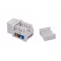 Keystone modulis LANBERG KSU6-1090, Cat6 U/UTP plokščias, RJ-45 vyriškas į LSA moterišką, AWG 22/26, 14.5×16.1 mm, baltas