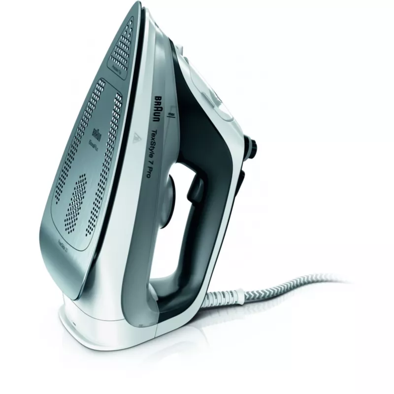 Braun TexStyle 7 Pro SI7149WB sausas ir garinis lygintuvas EloxalPlus padas 2900 W juoda, balta