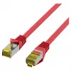 EFB-Elektronik RJ45 komutacinis kabelis Cat.6A S/FTP LSZH Cat.7 neapdorotas kabelis raudonas 0,15 m