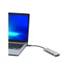 Sąsajos šakotuvas Port Designs 900162 USB Type-C — USB Type-C išvestis, 3840x2160@60Hz, 20V/5A įvestis, 117×34×13 mm, sidabrinis