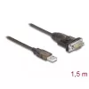 DeLOCK adapteris USB 2.0 Type-A į nuoseklųjį RS-232 D-Sub 9 kontaktų kištukas 1,5 m