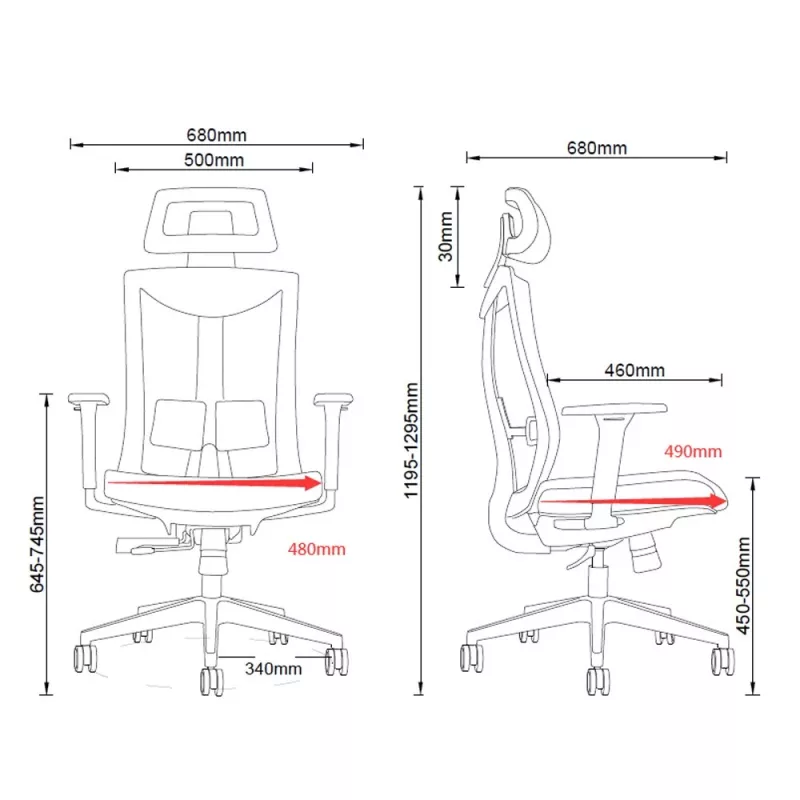 Ergonominė aukščiausios kokybės kėdė Ergo Officer ER-414