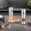 Caso druskos ir pipirų malūnėlis | SpiceDuo | Elektrinis | Korpusas iš nerūdijančio plieno | Ličio
