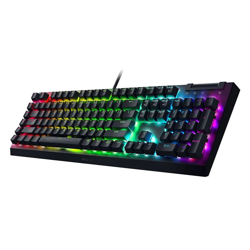 Razer BlackWidow V4 X mechaninė žaidimų klaviatūra, geltoni jungikliai, JAV išdėstymas, laidinė, juoda Razer