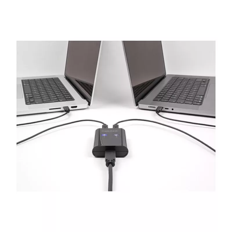 DeLOCK USB jungiklis 2 kompiuteriams prie 1 įrenginio 5 Gbps juodas