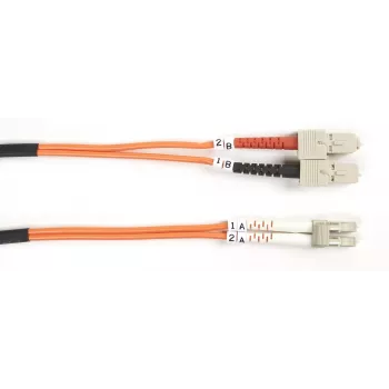 OM1 LC-SC DUPLEX ORANŽINIS 15M