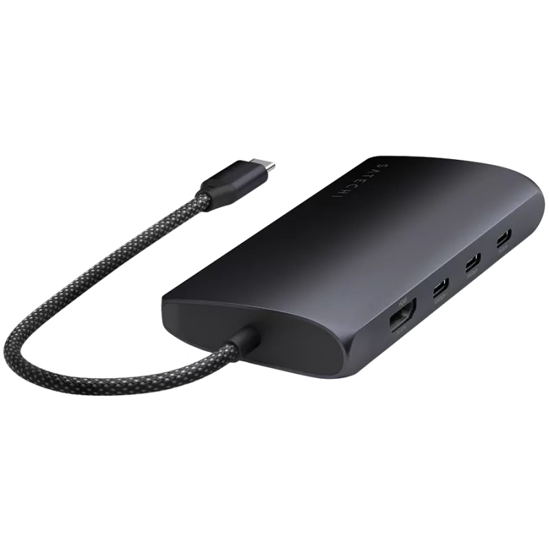 Satechi USB-C Multiport Adapter ST-P8KED — 6 prievadai, palaiko 8K raišką