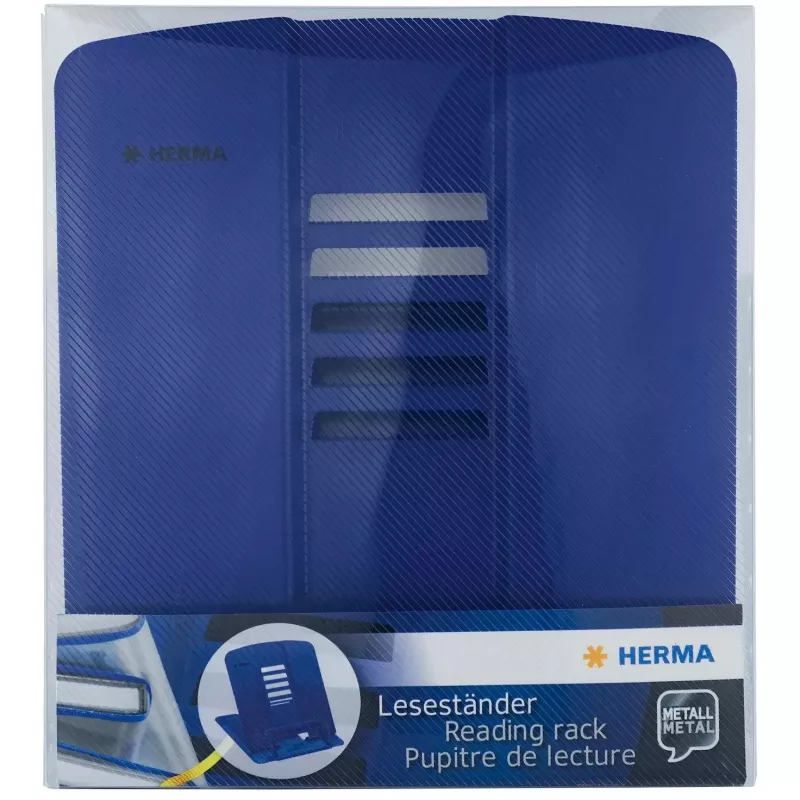 Knygų laikiklis HERMA 19962 mėlynas metalinis