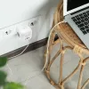 Maitinimo lizdų blokas QOLTEC 52548 su 3×AC lizdais ir USB prievadu