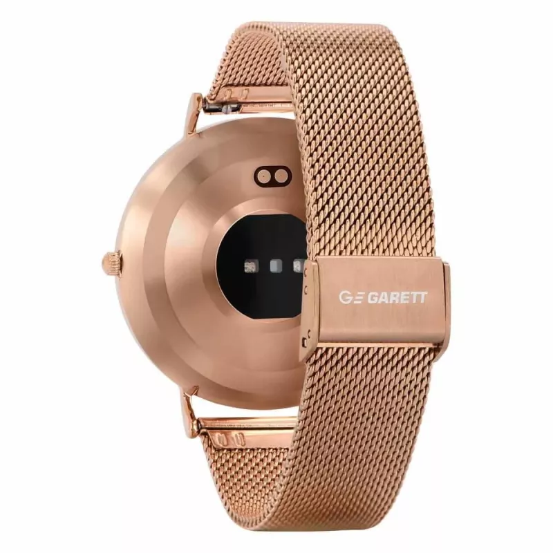 Išmanusis laikrodis Garett Verona Gold Steel AMOLED Bluetooth IP67 GPS SMS