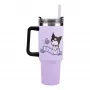 Paladone Hello Kitty Kuromi 900ml izoliuotas puodelis ir šiaudelis