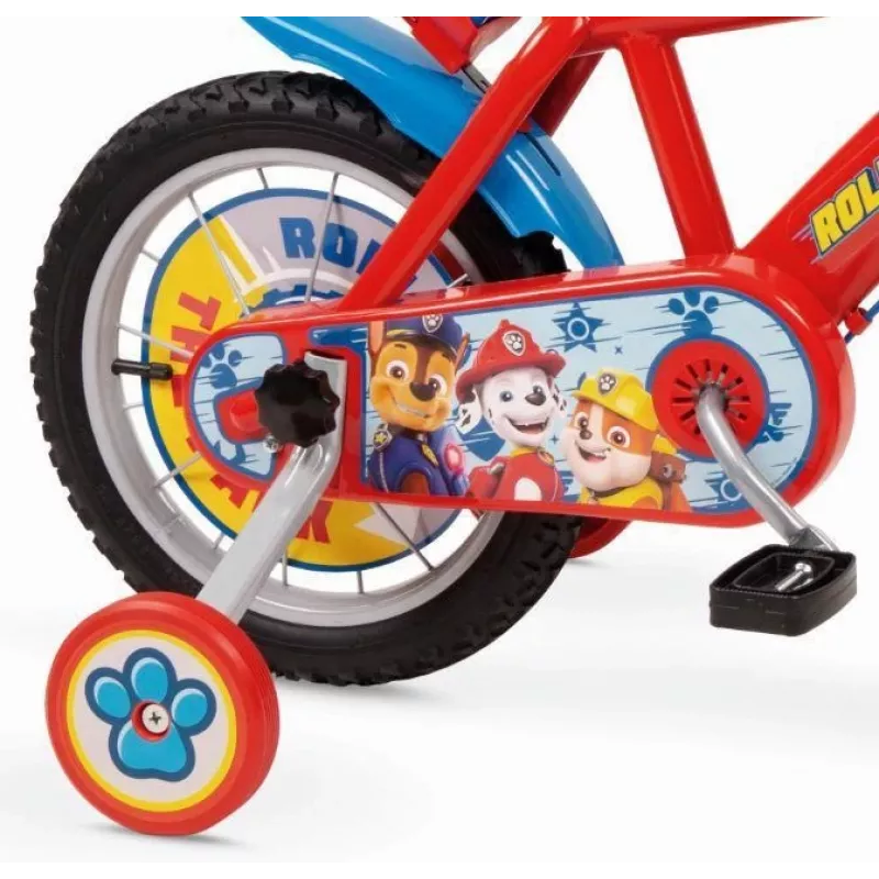 Vaikiškas dviratis 14 Paw Patrol raudonas 1478 berniukui NAUJAS TOIMSA