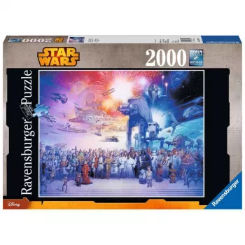 TMTOYS Ravensburger Star Wars episode I–VI Saga dėlionė, 2000 detalių, 980 mm pločio