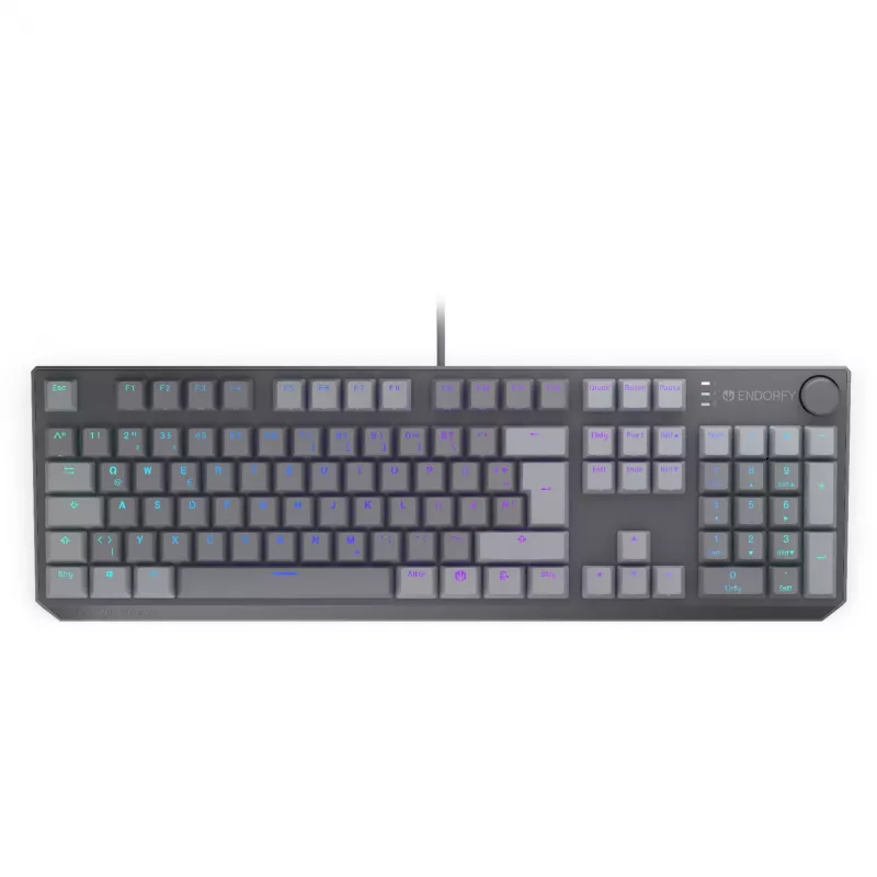 Thock V2, Žaidimų klaviatūra pilka, DE išdėstymas, ENDORFY Red