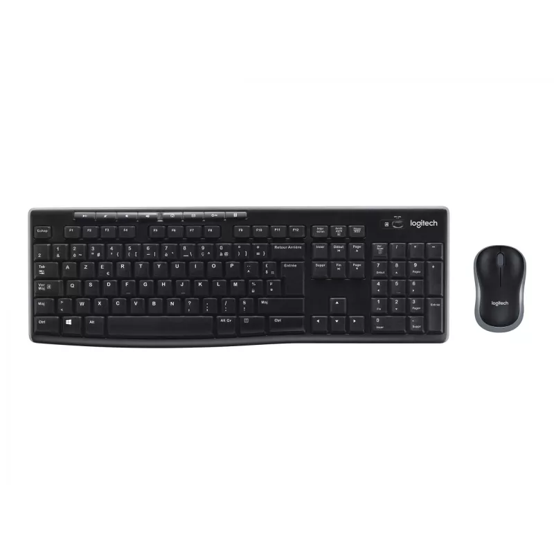 Logitech Wireless Combo MK270 - klaviatūros ir pelės rinkinys - belaidis - 2,4 GHz - prancūzų (920-004510)