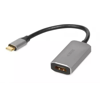 IBOX USB-C į HDMI adapterio laidas, modelis IACFAK, USB-C (vyriška) į HDMI (moteriška), 4K 60Hz, tiesios jungtys, sidabrinis