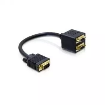 VGA adapteris DeLOCK 65060 Patinas į 2x Patelė 0,2 m