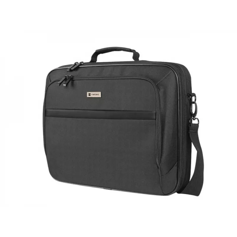 Portfelis NATEC Boxer Lite 39,6 cm (15,6 col.) – poliesteris, 2 skyriai, petnešos dirželis, 410×305×65 mm, 750 g