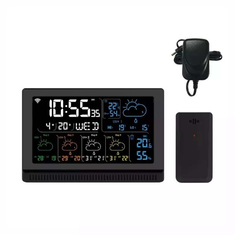 Išmanusis garsiakalbis MANTA MTO200B Windy Juoda — belaidis garso perdavimas per Bluetooth ir Wi‑Fi, su balso asistento palaikymu